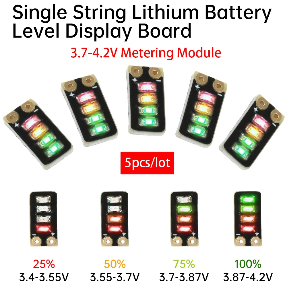 

3.7-4.2V Metering Module 1 String Ternary Lithium Battery Capacity Board Power Display Module Mini LED Battery Level Indicator