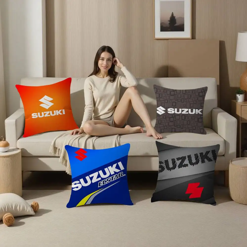S-Suzukis Pillow Gift Home Office Decoration Pillow Bedroom Sofa Car Cushion CoverPillow Case
