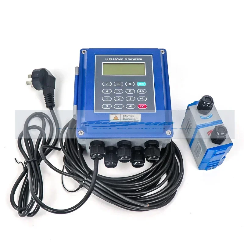 Smart ultrasonic flow meter clamp on pipe with 4-20ma 0-10v signal output RS485 protocol communication