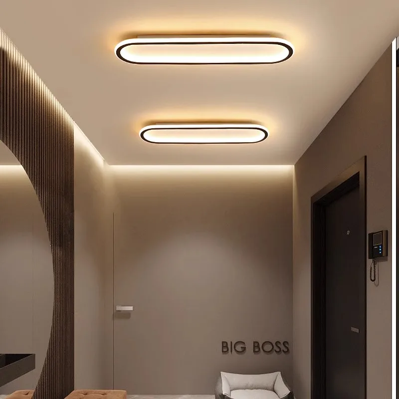 Imagem -02 - Longo Led Luz de Teto Moderna Sala Estar Quarto Lustre Lâmpada do Teto Sala Jantar Luz Montagem no Teto Luzes Tira Led