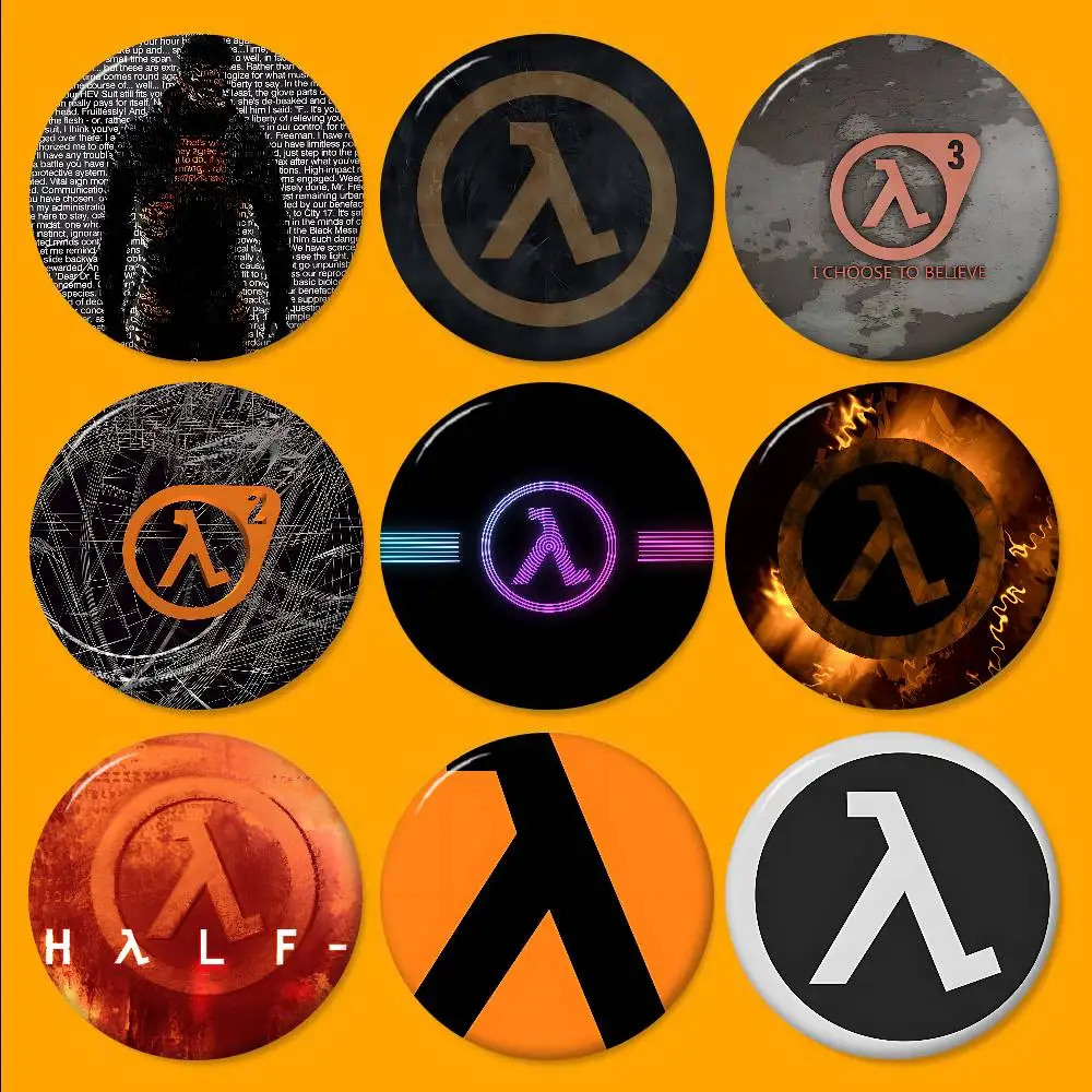 Spiel Half Life Anime 58mm Nette Serie Pins Lustige Abzeichen Interessante Cartoon Tiere Broschen Rucksack Kleidung Geschenk Zubehör