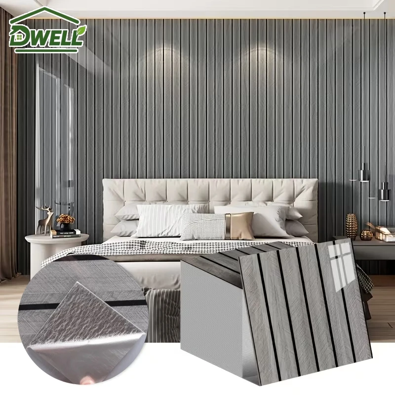 2D Wood Grain Wall Stickers Self Adhesive Peel and Stick Wall Panel Removable Tiles for Living Room Bedroom Wallpaper Home Decor