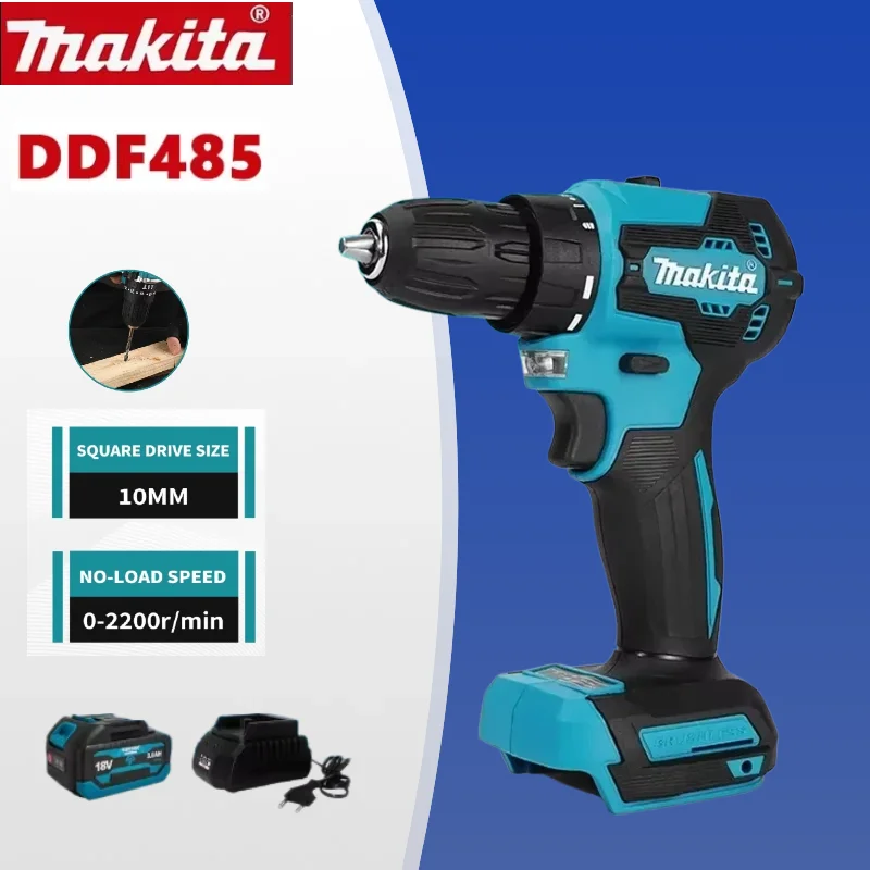 

Makita DDF485 Compact Cordless Hammer Drill Variable Speed Electric Drill For 18V Battery Tool Rechargeable Brushless