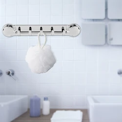 Suction Cup Wall Hanger Rack Plastic Vacuum Sucker Towel Rack Washroom Sundries Holder Storage Hook Bathroom Organizer