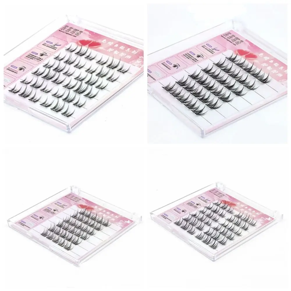 

Sweet Glue-Free Fake Lashes Long Lasting DIY Segmented Eyelashes Bundles Soft Resuable Self-adhesive False Eyelashes Party