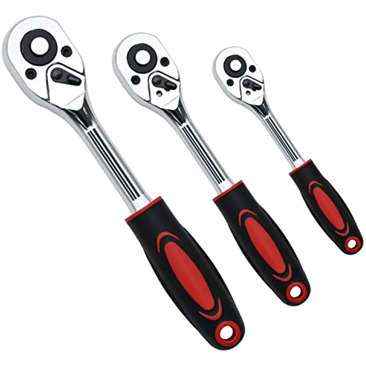 

Drive Ratchet Handle, Professional Heavy Duty Set Quick-release Reversible, Premium Chrome Vanadium Steel Construction