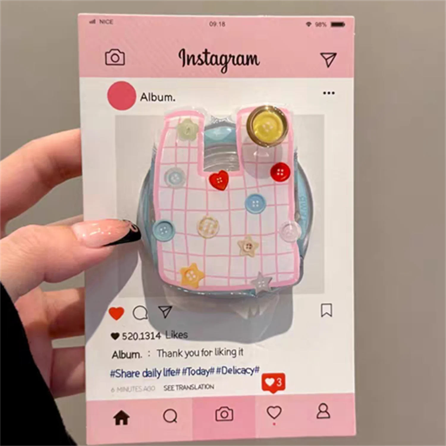 

Сетчатая сумка с кнопками, магнитный держатель для Magsafe Grip Tok Griptok, кронштейн, держатель для телефона, поддержка для IPhone, Samsung, Pad Smart Tok