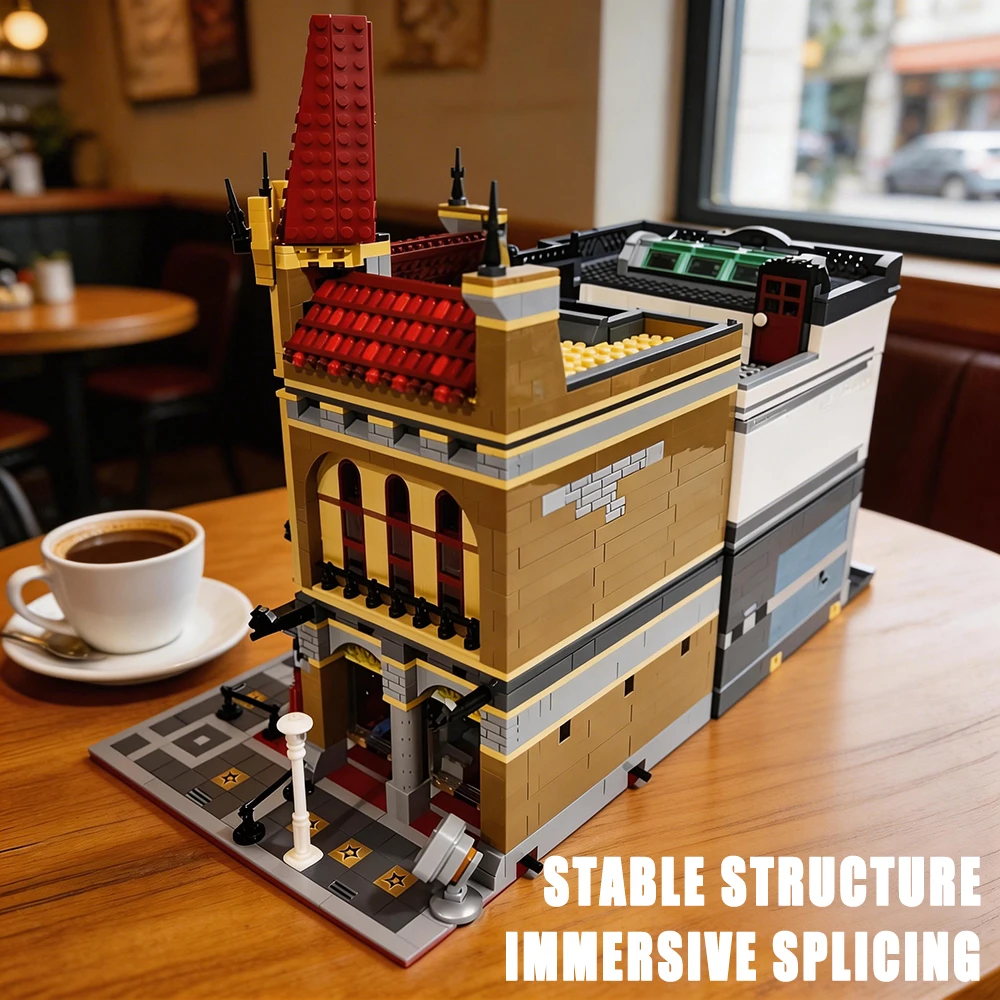 Bloques de Construcción Modelo Street View, Palacio, Cine, Banco, Casa, Ladrillos de Arquitectura, Sets de Ensamblaje, Regalos de Navidad para Adultos
