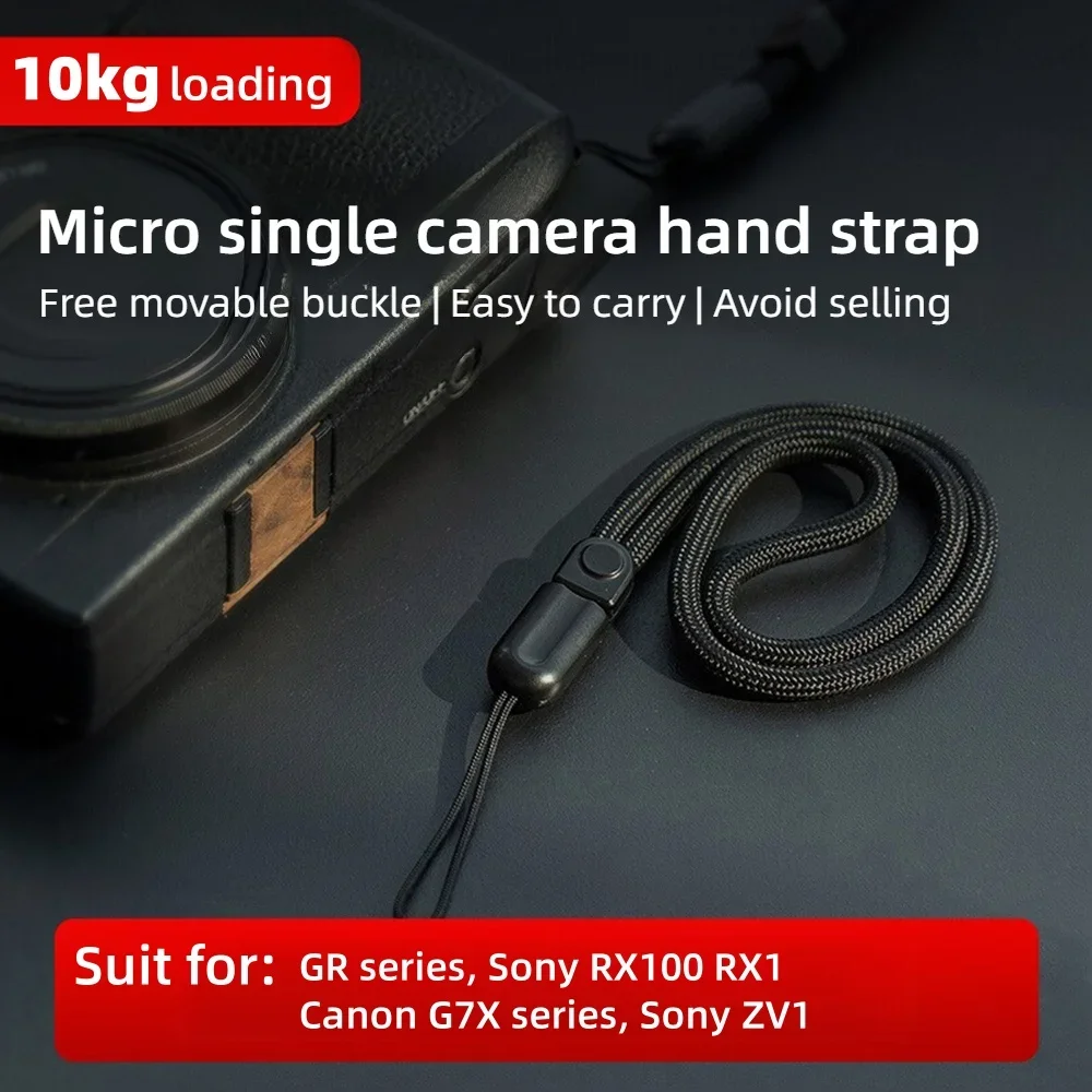 Camera Wrist Strap Hanging Anti-loss Lanyard for Ricoh GR2 GR3 GR3x Sony A6400L A6700 ZV-E10 Canon Gopro 13 12 SLR Accessories