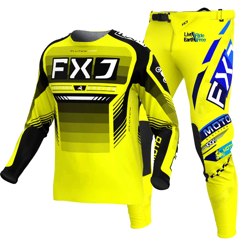 

NEW 2025 FXJ motocross jersey and pants mtb mx gear set combo off road motorcycle racing suit enduro equipment DH MTB Dirt Bike