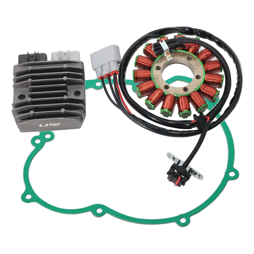 Motorcycle Regulator Rectifier+Ignition Stator Coil+Cover Gasket For Harley Davidson XG500 Street 500 XG750 Street 750