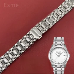 For Tissot 1853 Couturier T035 Female T035210a T035207a  Watch Bracelet Silver Quartz 18mm Solid Stainless Steel Watch Strap