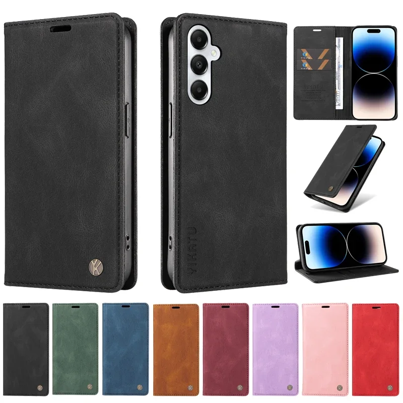 Luxury Wallet Leather Protect Case For Samsung Galaxy A35 A55 A34 A54 A24 A14 A15 4G A25 5G A05 A05S Cases Magnetic Flip Cover