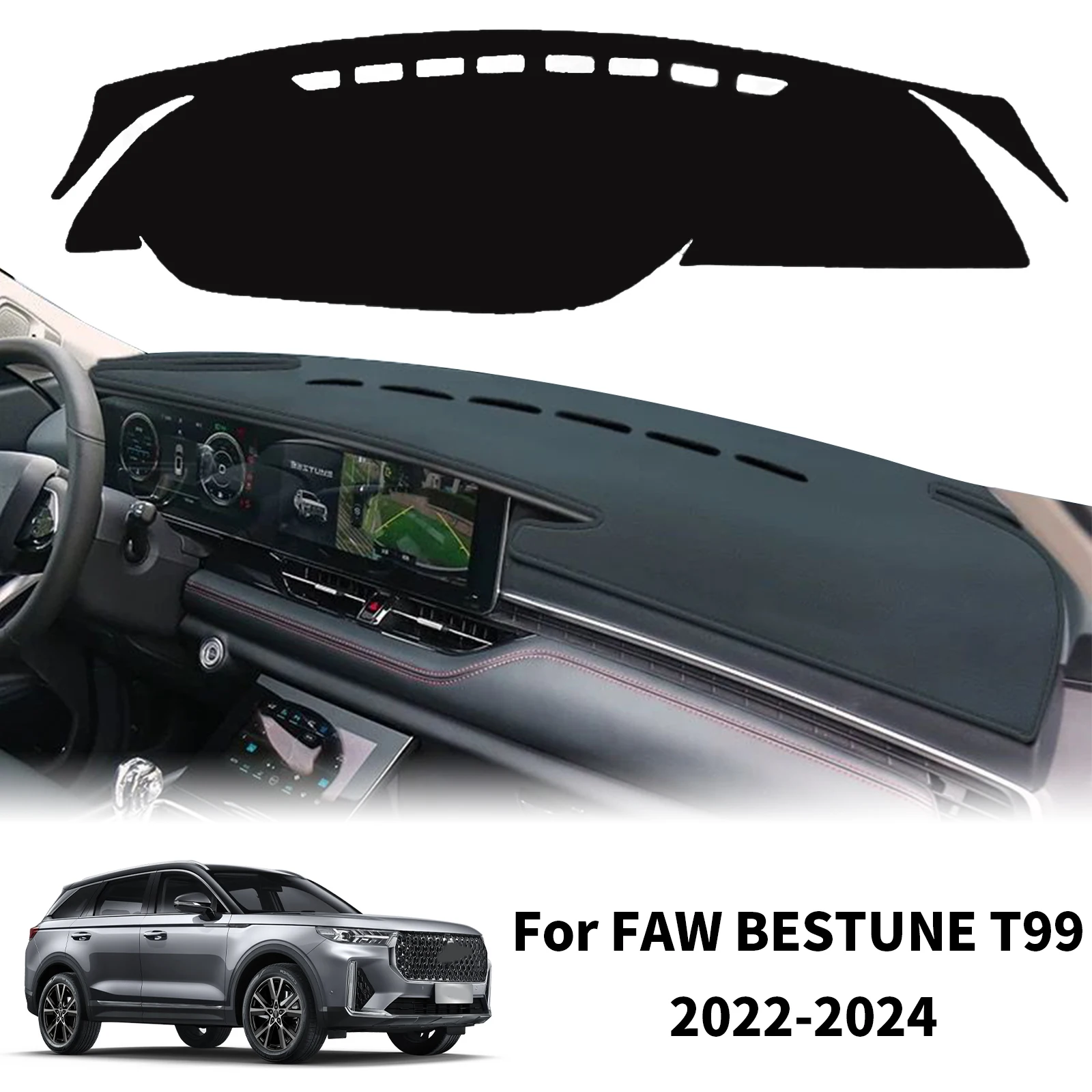 

fit for FAW BESTUNE T99 2022-2024 Car Dashmat Dashboard Cover Pad DashMat Sunshade Protective Carpet Accessories
