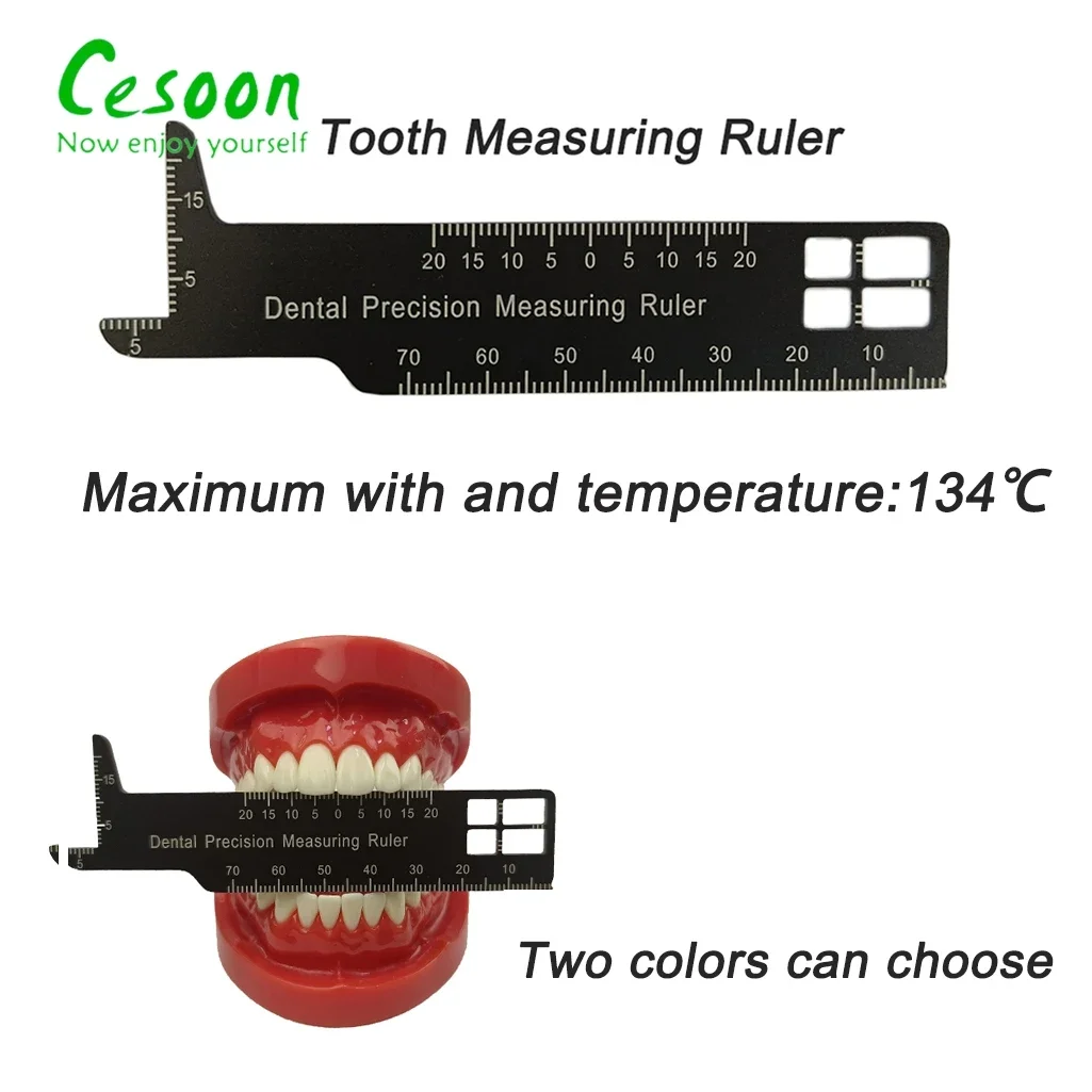 1Pc Dental Precyzyjna miarka linijka Aluminiowa skala pomiarowa Narzędzie endodontyczne do stomatologii Ortodoncja Miernik Instrument