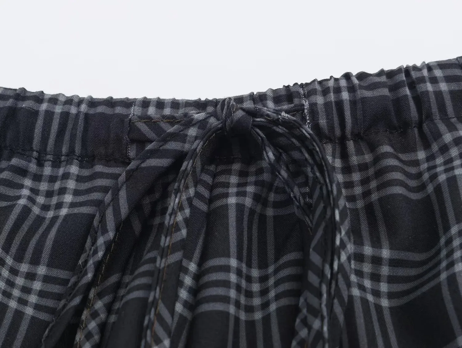 Frauen 2025, Herbst Mode Vielseitige Pumphose Plaid Gedruckt Lose Hosen Weibliche High-Taille Kordelzug Casual Hosen – Detail 5