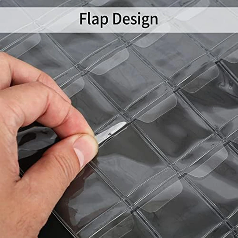 صفحات جامعي شفافة لختم فاتورة الدولار ، 6 أوراق ، 42-جيوب لكل ورقة ، 252 جيوب في المجموع