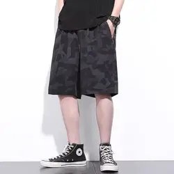 Pantalones cortos de camuflaje Vintage para hombre, ropa de calle de cintura elástica, talla grande, holgada, informal, para deportes al aire libre, Verano