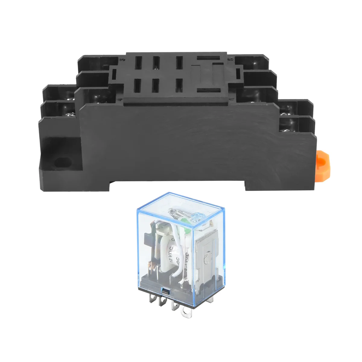 La nouvelle puissance chaude de bobine de CC de 12V cite la JQX-13F 10A HH62P-L de DPDT Circ2NJ avec la base de prise de PTF08A
