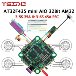 AT32F435 mini AIO 32Bit AM32 3-5S 35A 3-6S 45A ESC Board Flight Controller 25.5*25.5mm Pattern montażowy dla drona wyścigowego FPV