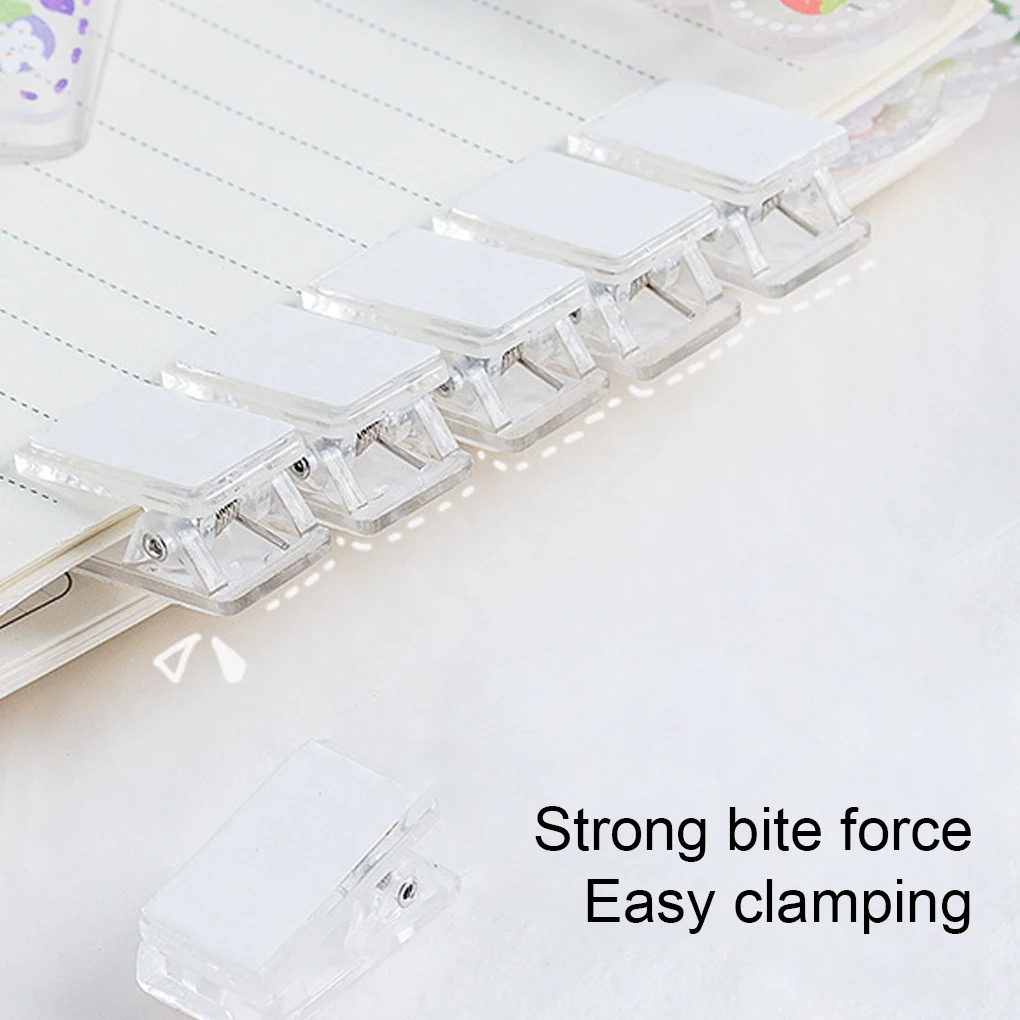 15 Pieces ABS Spring Clip Portable Replacing Transparent Name Tag Chest Card Note Clamp Accessories Single-sided