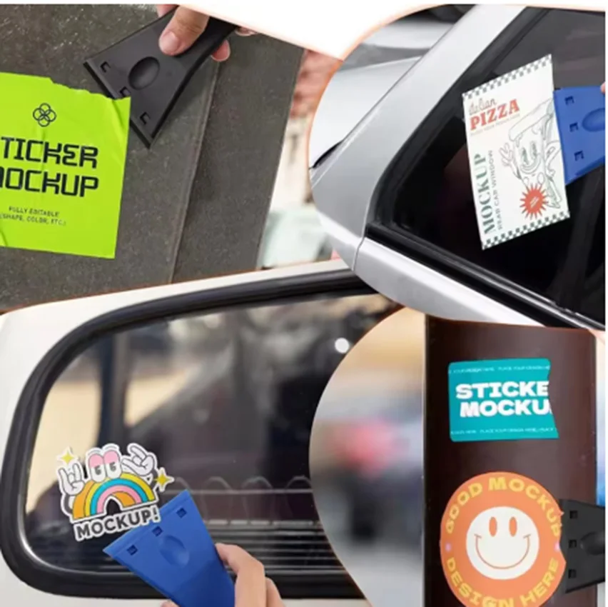 Plastic Sticker Remover Scraper For Car Window Tint Vinyl Wrap Glue Residue Removal Auto Detailing Tool