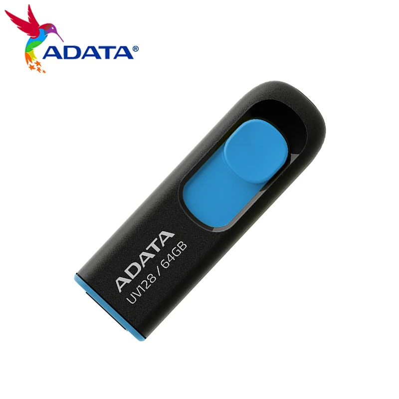 ADATA UV128 USB3.2 Gen 1 แฟลชดิสก์ 32GB ไดรฟ์ปากกา Memory Stick 64GB 128GB ความเร็วสูง 256GB สําหรับแล็ปท็อปคอมพิวเตอร์