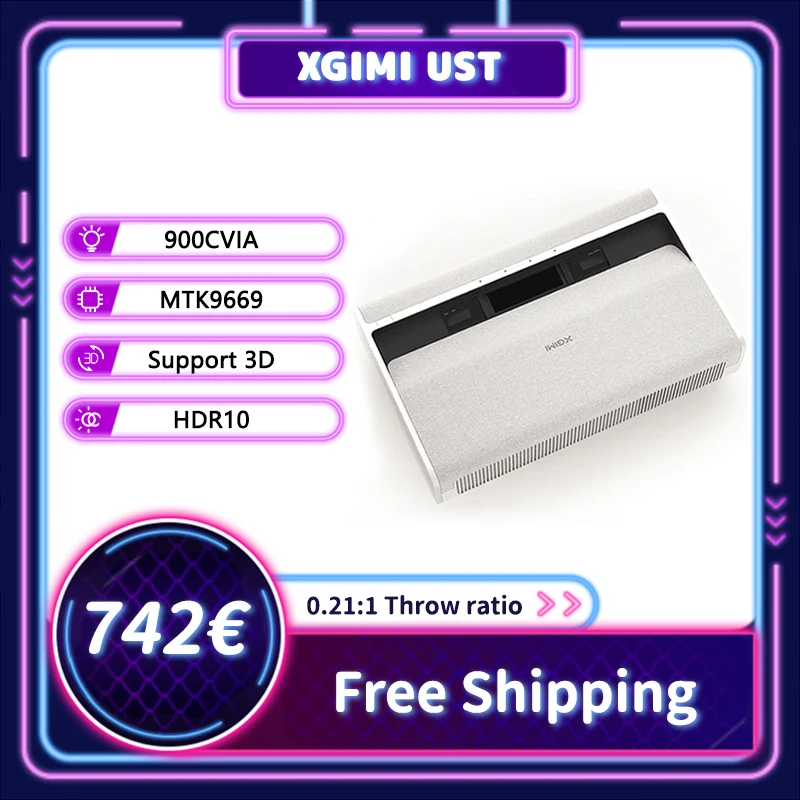 NEW XGIMI M1 Ultra Short Throw Projector 1080P Full HD 0.33 DMD UST Cinema Smart HDR Video Beamer For Home Theater