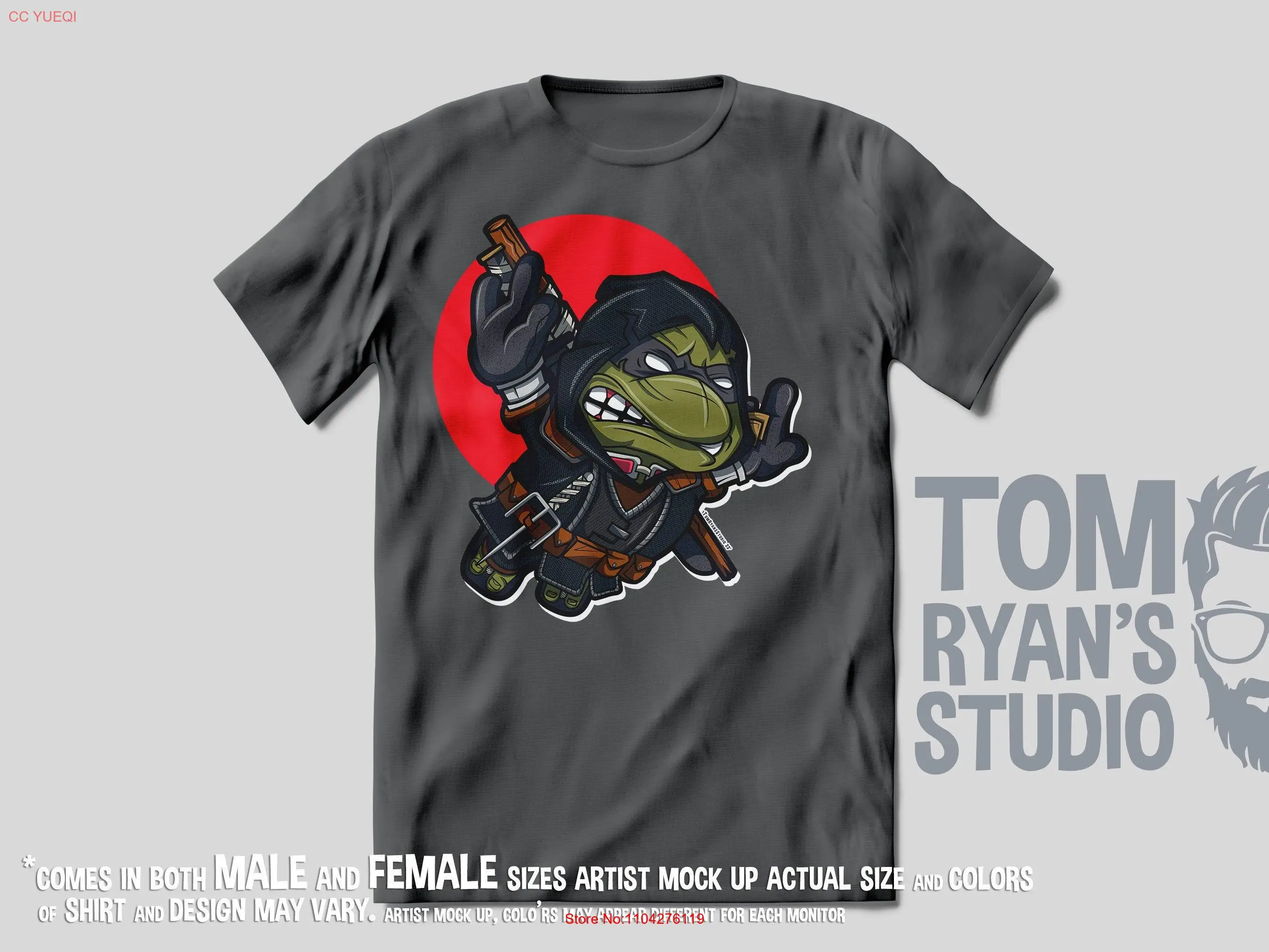 Last Bro Turtle T Shirt MashUp Men and Women's Fitted Geekery Geekdom Nostalgia by Tom Ryan's Studio