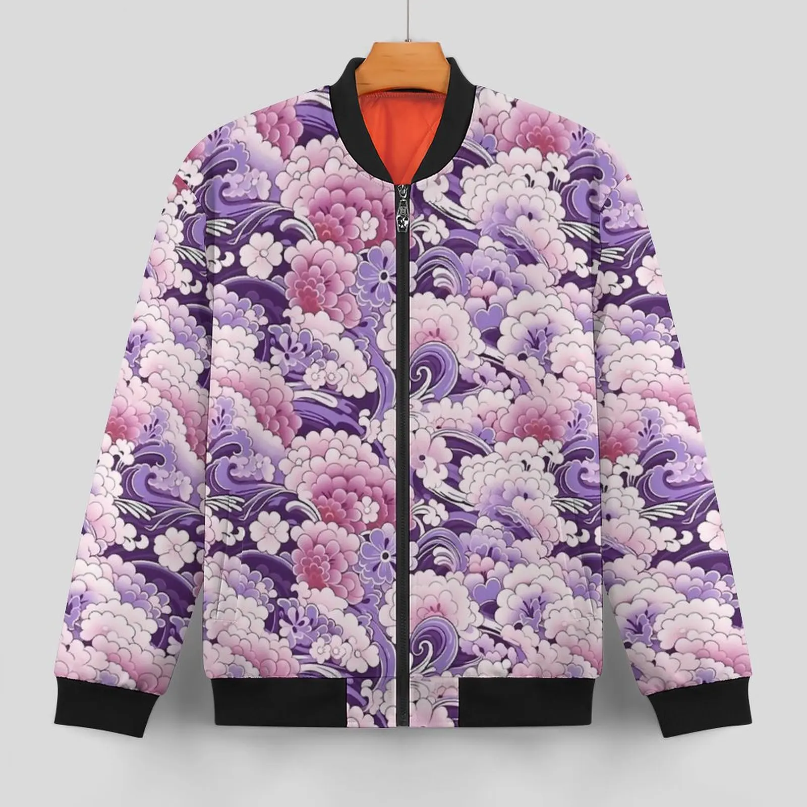 Japanese Art Jackets Autumn Kimono Pattern Print Retro Casual Coats Men Zipper Outdoor Windbreak Design Oversize Jacket