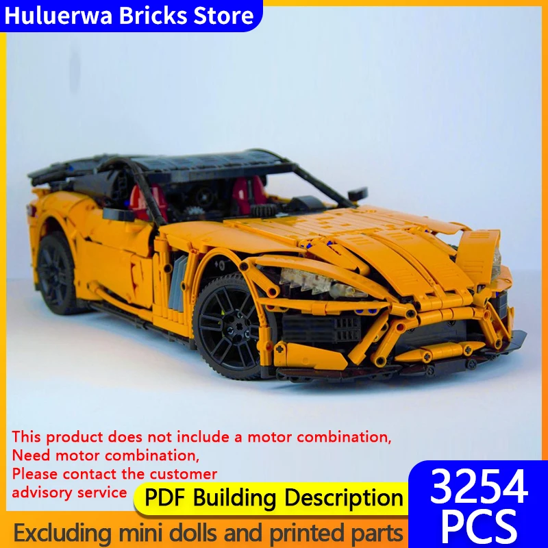 

Speed Racing Car Model MOC Building Bricks V8 Top Tier Sports Car Modular Technology Gifts Holiday Assemble Children Toys Suit