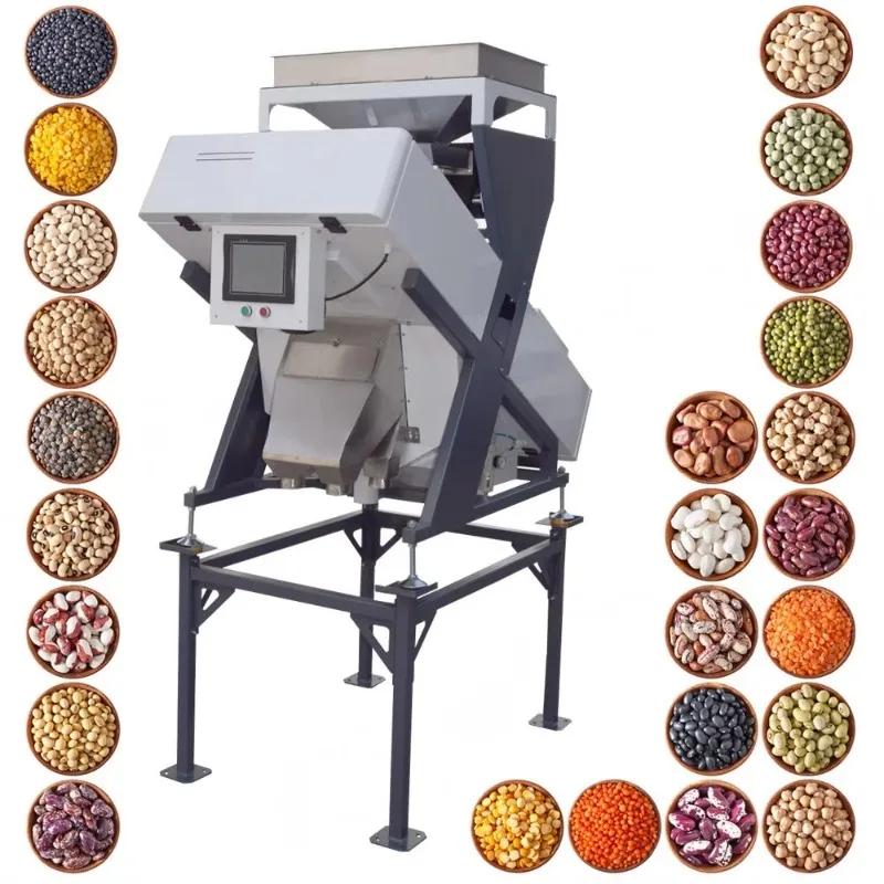 Color Sorter Machine 500-1000kg/h High Accuracy 99.99% for Rice Coffee Beans Grains Plastic Cashew Walnuts Cereals Customized