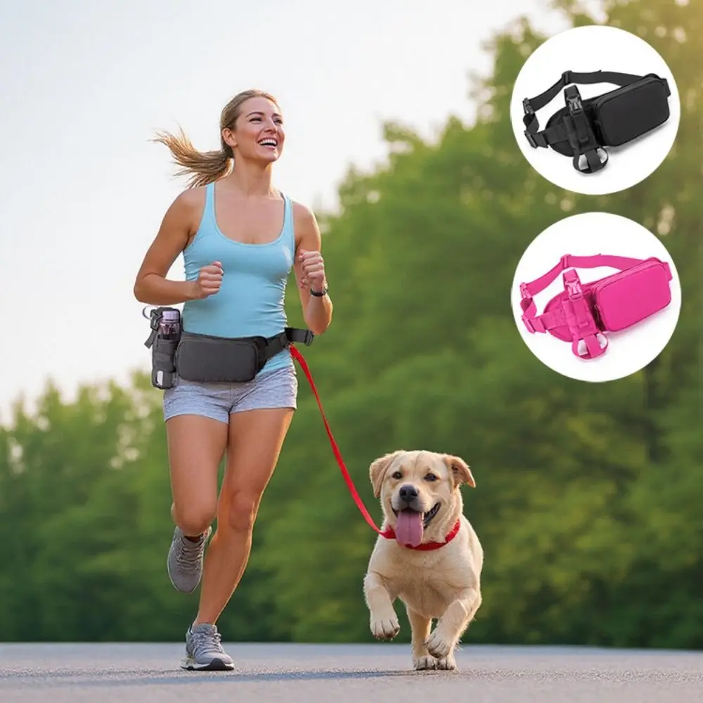 Practical Elastic Running Belt Nylon with Water Bottle Sports Bag Adjustable Waist Bag Jogging