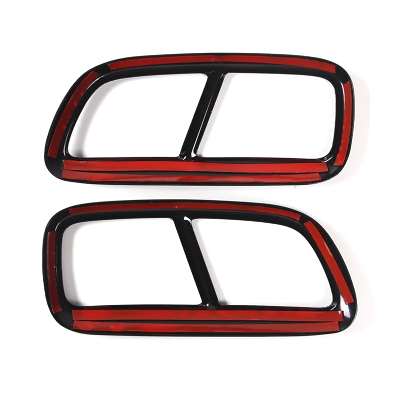 

Черная труба из нержавеющей стали, выхлопные выходы, задняя рама, накладка для Volvo XC90, внешние сменные аксессуары, 2 шт.-X67