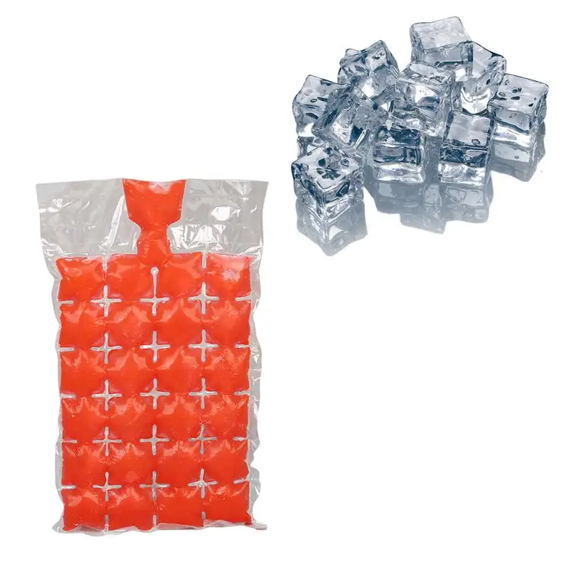 Stackable Ice Cube Bags Self-Seal Freezing Maker Ice Pack Bag for Cocktail Easy Release Ice Cube Mold for Faster Ice Cube Tray