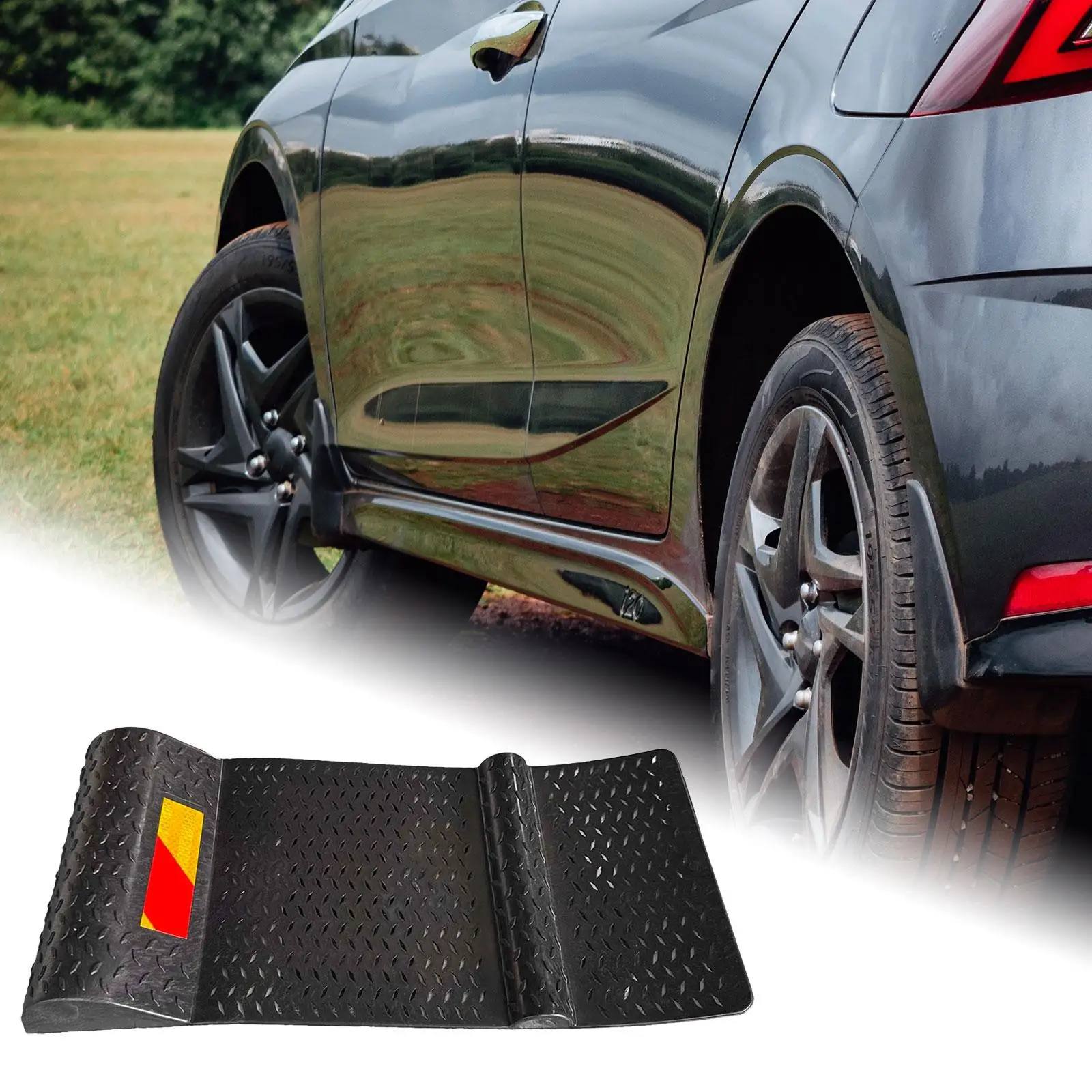 حصيرة ركن المرآب دليل العجلة سهلة التركيب مثبت عجلة الإطارات المضادة للانزلاق للشاحنات المرآب المركبات السيارات #3