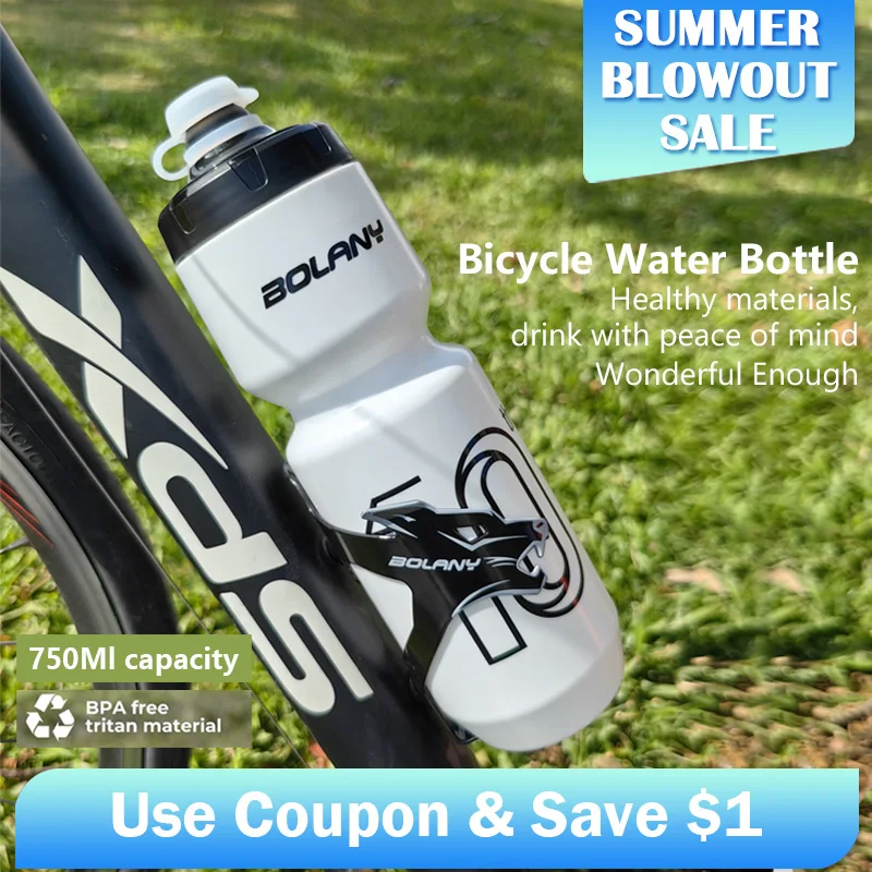 

750ML610ML Bicycle Water Bottle Mountain Road Bike BPA Free Outdoor Cycling Kettle Portable Large Capacity Outdoor Sports Bottle