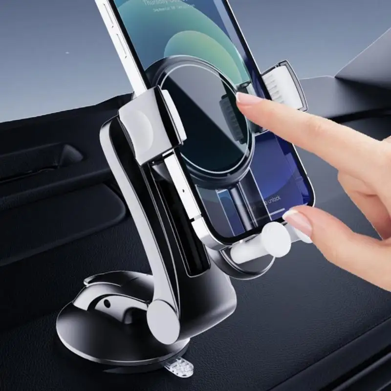 652F Telepon Stand Dukungan dengan Enhances Desain Suction Cup untuk Dasbor dan Kaca Depan Mudah Dilihat Kendaraan Apa
