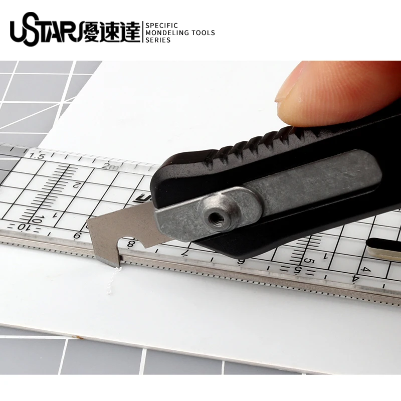 Eagle-Beak Model Scribing Tool Scribing Knife P-Type Blade with Handle Built-In Blade Storage for Model Building