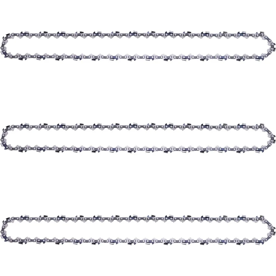 3 шт., 18-дюймовая цепь для бензопилы CW-S62, 3/8 дюйма, шаг LP, калибр 0,50 дюйма, 62 приводные звенья, одобренные UL, сменные пилы с низкой пряжкой, подходят