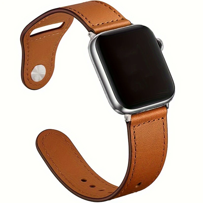 Leather straps For Apple watch 10 band 46mm 42mm 44mm 45mm 49mm 41mm 40mm correa bracelet iWatch series 8 9 3 4 5 6 SE 7 Ultra 2