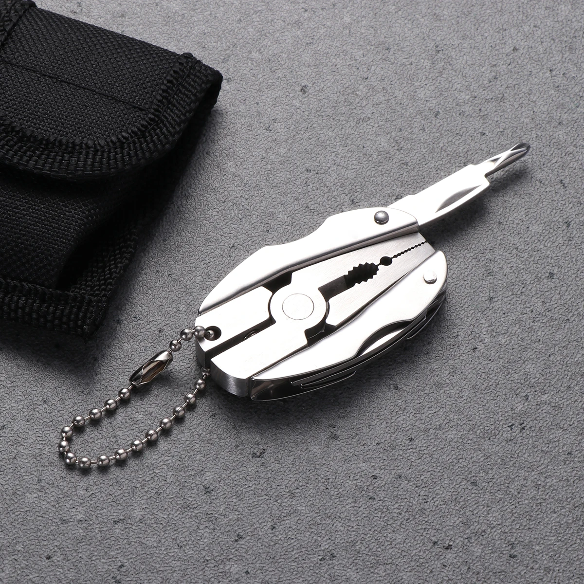 

Multi-function Tool Pliers Compact Folding Mini Outdoor Stainless Steel Durable Hammer Wrench Saw Easy Carry