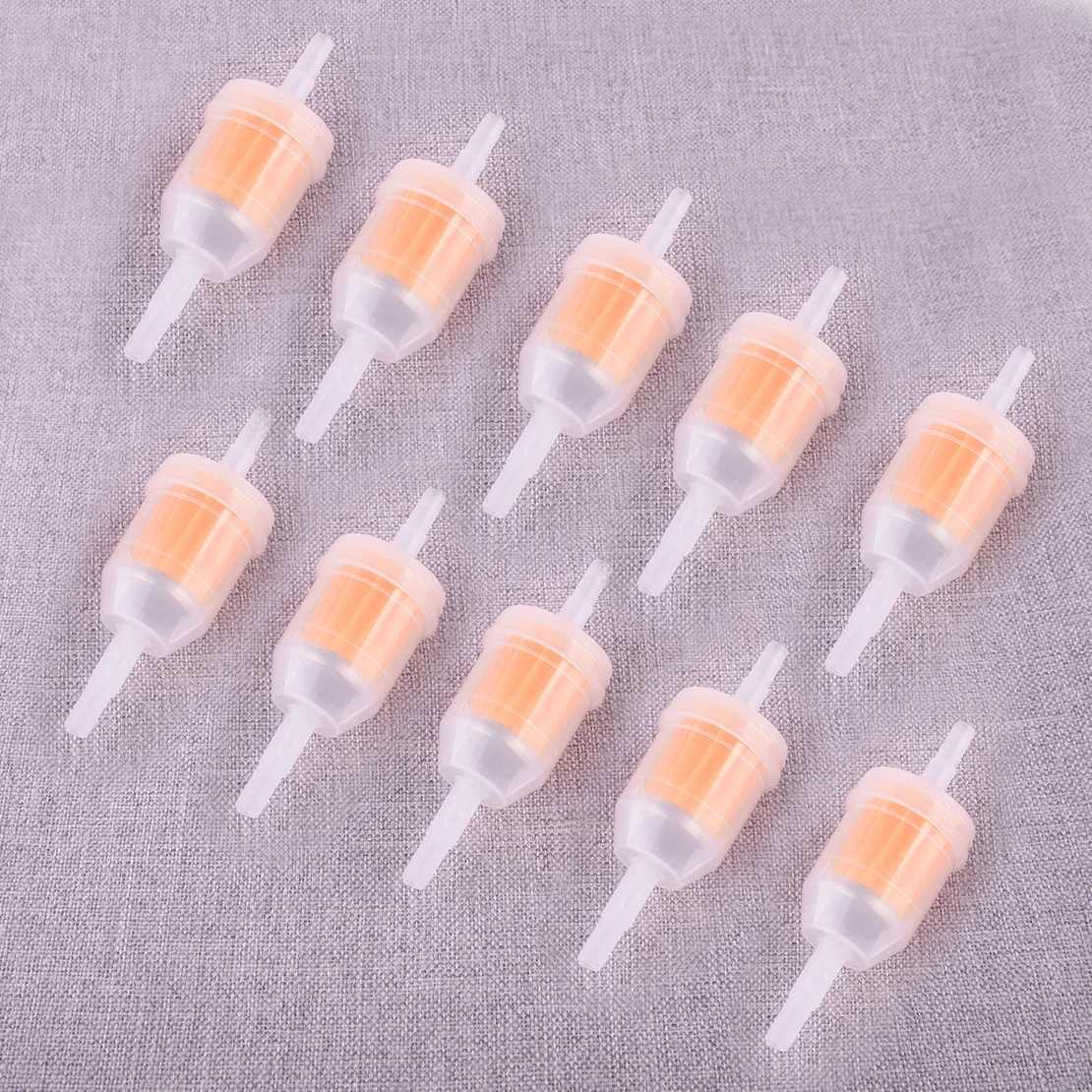 Filtre à gaz et à carburant universel en ligne doré pour moto, tondeuses à gazon, tuyaux durables, nouveau, ensemble de 10 pièces, 6mm, 8mm