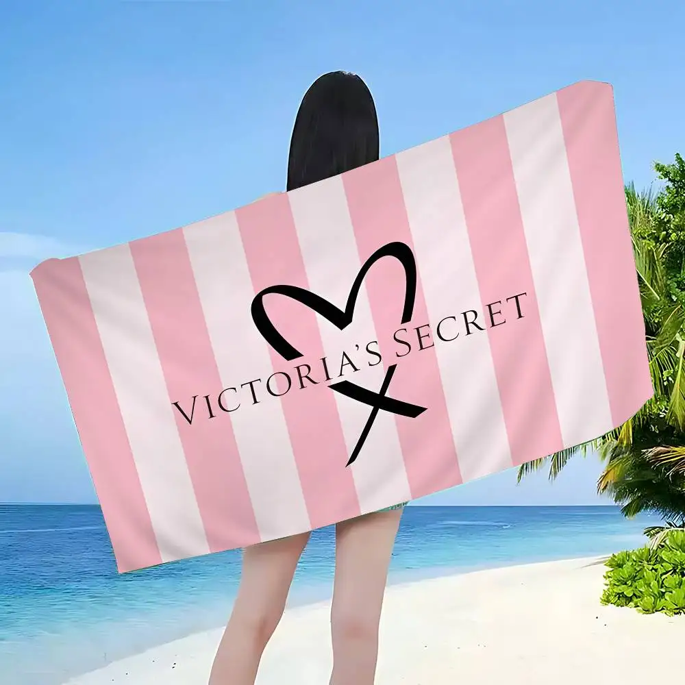 V-Victorias-Fashion-S-Secret Couverture en microfibre à séchage rapide, serviettes de plage surdimensionnées imprimées, super absorbantes, pour piscine