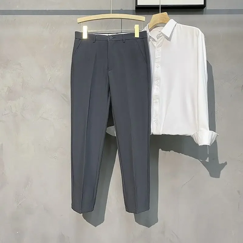 

Pocket Man Suits Pants Loose Harem Korean Reviews Many Vintage Stylish Summer 2025 Chinese Homme Up Suit Trousers for Men Plain