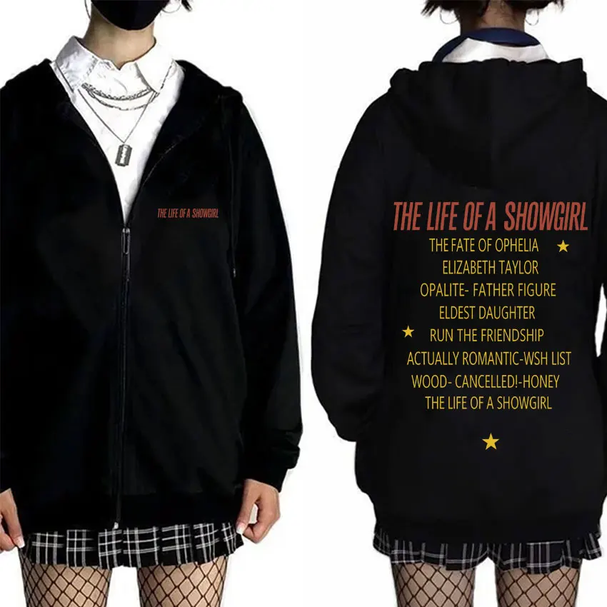 

The Life of A Showgirl 2025 Zipper Hoodie Men Women Fashion Oversized Zip Up Sweatshirt Unisex Cotton Zip Up Jacket Streetwear
