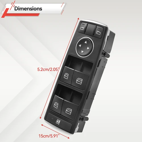 Imagen 2 del producto Para mercedes-benz W242 W166 X156 C117 CLA GLA GLE GLS GL M B clase interruptor de Control de ventana eléctrica principal 1669054300
