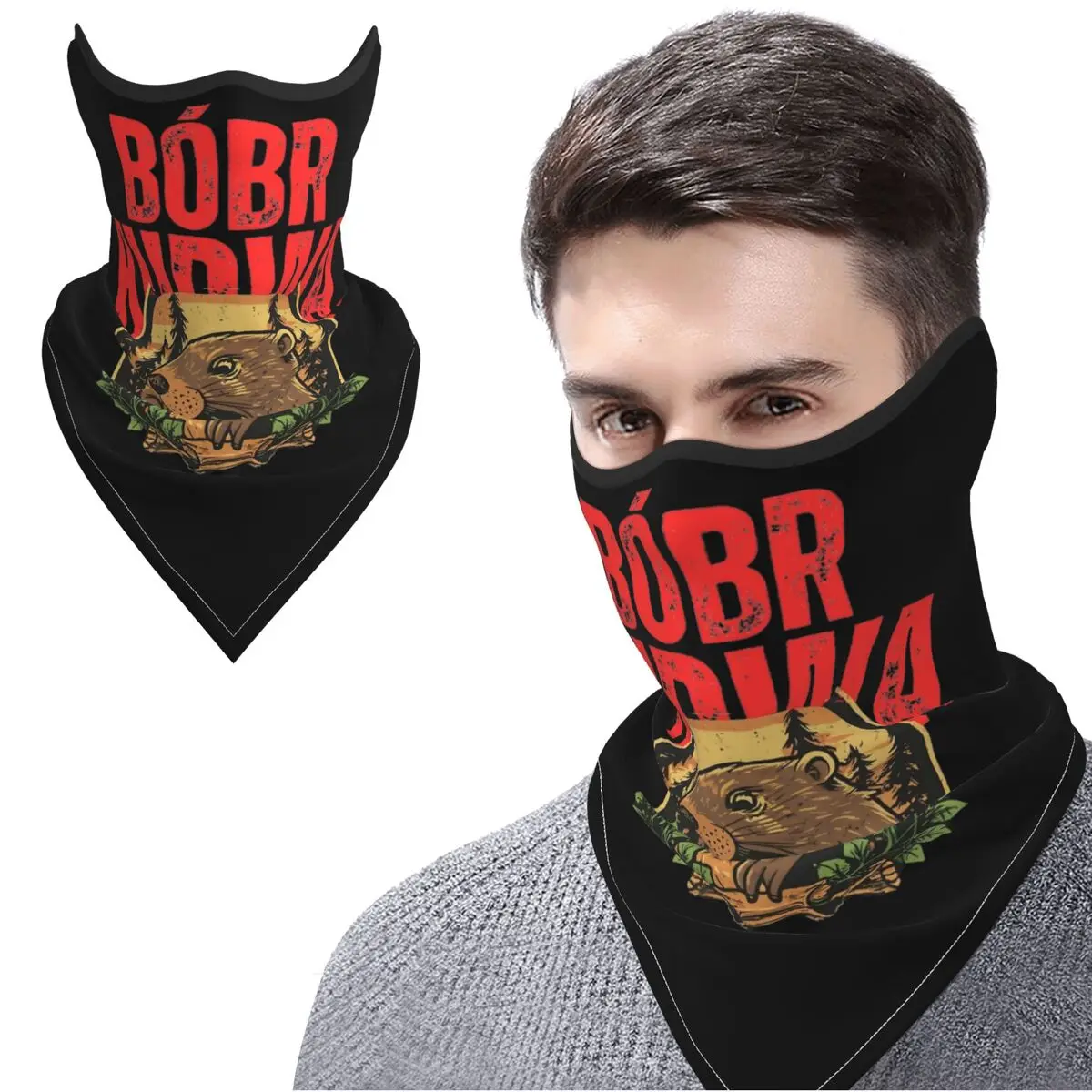 Bobr Kurwa Neck Gaiter Cooling Bandana for Outdoor Sports Sun Protection Bober Beaver Jakie Bydle Funny Face Scarf