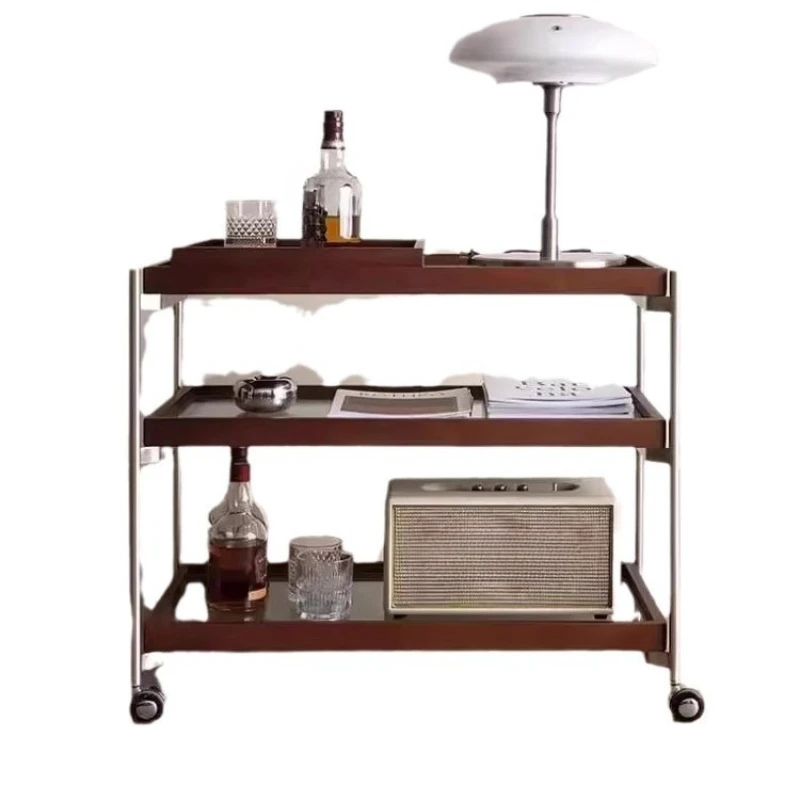 

trolley living room storage small coffee table household sofa side cabinet mobile multi-layer rack
