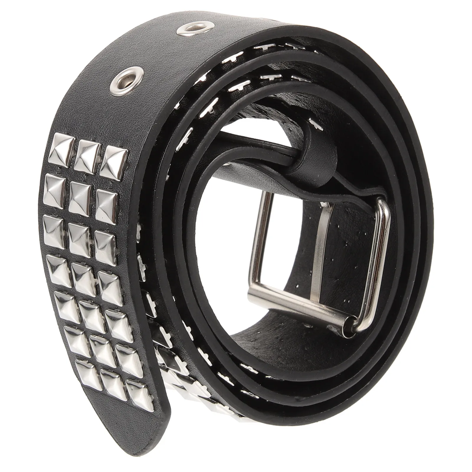 

Punk Style Rivet Belt Adjustable Punk Belt for Men Women Casual Festival Party Street Dance Jeans Waistband